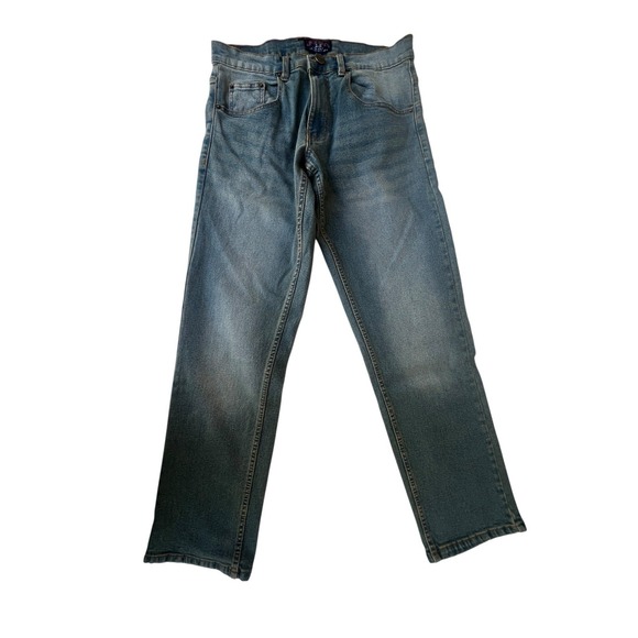 Architect Jean Company 28x30 Blue Stretch Denim Slim Fit Five Pocket Tapered Leg - Picture 3 of 11